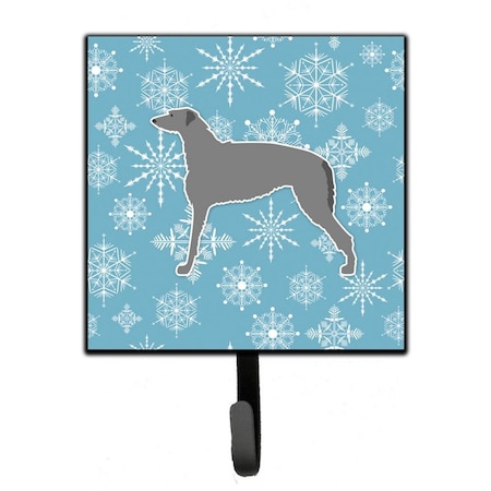 Carolines Treasures Winter Snowflake Scottish Deerhound Leash or Key Holder BB3496SH4